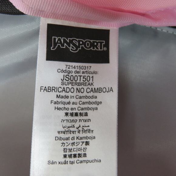 Jansport Superbreak Backpack Misty Pink Light Pink Classic Backpack JS00T501 main image 4